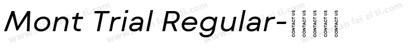Mont Trial Regular字体转换